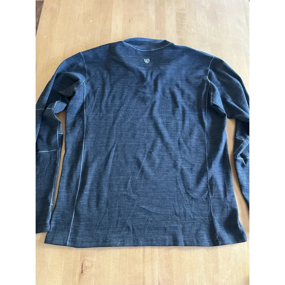 Kuhl Mens Size XL 1/4‎ Zip Pullover Performance Shirt Long Sleeve 2-Tone Blue